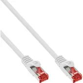 InLine 76407W Câble patch, S/FTP (PiMf), Cat.6, 250MHz, PVC, cuivre, blanc, 7,5m