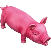 Flamingo Peluche en forme de cochon en latex, rose, 33 cm, pour chien