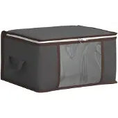 vidaXL Boîte de rangement avec fenêtre latérale transparente, anthracite