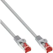 InLine 76455 Câble patch, S/FTP (PiMf), Cat.6, 250MHz, PVC, cuivre, gris, 50m
