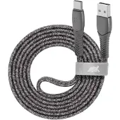 Rivacase PS 6102 GR12 Câble USB USB 2.0 1,2 m USB C USB A Gris
