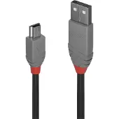 Lindy 36724 USB 2.0 Kabel Typ A/Mini-B Anthra Line M/M 3m