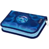 Herlitz 400205913, trousse souple, bleu, illustration, intérieur, garçon/fille, fermeture à glissière