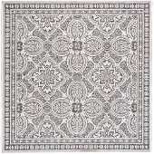 FRAAI Tapis d'extérieur carré | Summer Oriental Gris | 120x120cm | Gris | Carré | Tapis d'extérieur