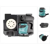 Makita DBO 180 ZE Ponceuse excentrique sans fil 18V 125mm + Insert pour Makpac