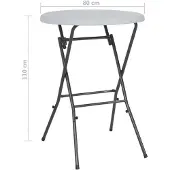 vidaXL Table haute pliante blanche 80x110 cm HDPE