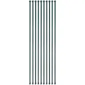 vidaXL Poteaux de jardin 1.5 m Metallgrün 10 Stcs