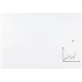Franken tableau en verre design, 1.000 x 650 mm, blanc pur noir