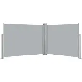vidaXL Marquise latérale extensible Anthracite 140 x 1000 cm