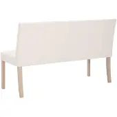 vidaXL Banc 139,5 cm Crème Similicuir