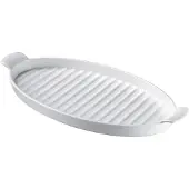 HorecaTraders Plateau de service | Porcelaine | Blanc | 40 x 20 cm