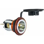 Hella Prise de courant 12 V / 24 V, à encastrer avec douille rouge