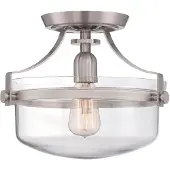 QUOIZEL Plafonnier, verre métal, lxL 33x33 cm