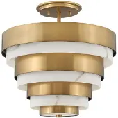 HINKLEY Plafonnier Echelon, laiton vieilli, 3xE14x40W, métal, dimensions : 39,6 x 37,3 x 37,3 cm, IP20,