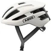 ABUS Casque de vélo de route PowerDome - casque de vélo léger avec un système de ventilation intelligent et un profil aérodynamique - Fabriqué en Italie - pour femmes et hommes - blanc cassé, taille S