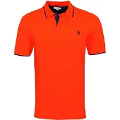 U.S. POLO ASSN. T-Shirt orange fluo / noir
