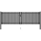 vidaXL Portail De Cl?Ture De Jardin Acier 4x1,5 M Anthracite