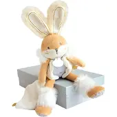 Doudou et Compagnie Doudou pantin lapin de sucre blanc -