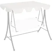 vidaXL Toit de rechange pour balançoire hollywoodienne blanc 150/130x105/70 cm