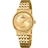 Festina Montre à affichage analogique '- Watch Classiques Acier Swiss Made - Quartz watch movement - Watch case width: 29.3 mm' beige