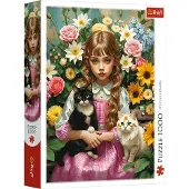 Trefl Puzzle de 1 000 pièces « La petite fille et les chats » de