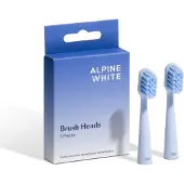 ALPINE WHITE Têtes de brosse de rechange , blanches, présentées en lot pratique de 2. Couleur : bleu. Taille unique