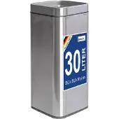 MAUL Poubelle MAULprime 30 l en acier inoxydable 25,1 x 25,1 x 60,4 cm argent