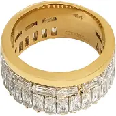 GUESS Bague 'LES BAGUETTES' or / transparent