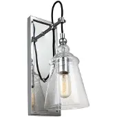 Quintiesse Applique murale Loras chromée 1xE27x60W en métal, dimensions : 44,1 x 14,6 x 21,9 cm, IP20,