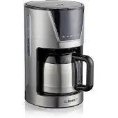Cloer Machine à café filtre avec thermos isolant, modèle 5258, en acier inoxydable, couleur noire