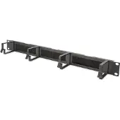 Digitus Rangierpanel 1HE 19" 4xBügel mit Bürstenleise schw.