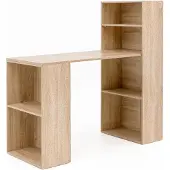 Wohnling Bureau WL5.693 avec étagère 120 x 120 x 53 cm bois Sonoma