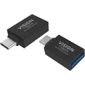 Vision TC-USBC3A/BL câble changeur de genre USB C USB 3.0 A Noir