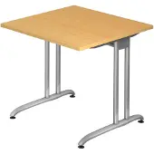 Hjh OFFICE PRO BS08 Schreibtisch buche quadratisch