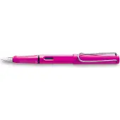Lamy Safari Pink Left Hand Medium Lh Line Thickness Fountain Pen Noir,Rose Enfants