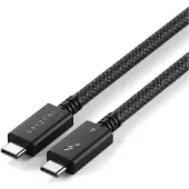Satechi Thunderbolt 4 pro câble (1m/240W) – Résolution jusqu'à 8K/60Hz – Supporte jusqu'à 240W en alimentation – Transfert de données à 40Gbps