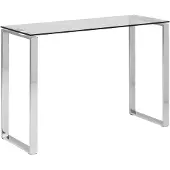 Emob Console Nicola 110cm - plateau en verre/métale