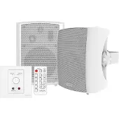 Vision TC3-AMP+SP-1800, haut-parleur 3 voies, 2.0 canaux par canal, avec câble, 50 W, 80 - 20000 Hz, blanc