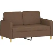 vidaXL Ensemble de canapés 2 pièces avec coussins Tissu brun