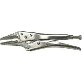SW-Stahl 41521L Pince à gripper Langbeck 225 mm I Mâchoire extra fine I Pince à gripper avec mâchoires droites I Pince de blocage Langbeck chromée mate