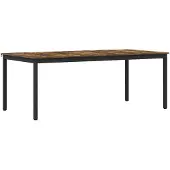 vidaXL Table de salle à manger, 200 x 100 x 75 cm, en panneaux de particules, rectangulaire