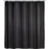 Wenko 20043100 rideau de douche en textile noir anti moisissure 180x200 cm