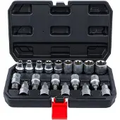 Bgs Bit Socket / Socket Set 12.5 mm (1/2") Drive T-Star (pour Torx) / E-Type 19 pcs.
