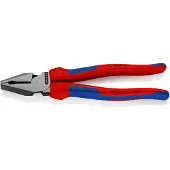 Knipex Pince universelle démultipliée, tête polie, poignées à gaine en plastique, Long. : 225 mm, Capacité de coupe pour fil dur Ø 3,0 mm, corde à piano Ø 2,5 mm