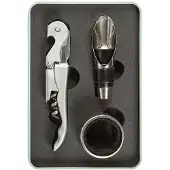 Kikkerland Weinset KKBA109 (Anneau de goutte, Bouchon de vin, Verseur de vin)