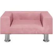 vidaXL Lit pour chien rose 50x40x26,5 cm velours