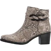 Rieker Bottine Cuir Microstretch - Beige
