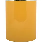 MSV Salle de bains Série "ASPEN" Poubelle de toilette design Poubelle à pédale Poubelle à couvercle basculant 6 litres (ØxH) : env. 18,5 x 26 cm jaune pastel