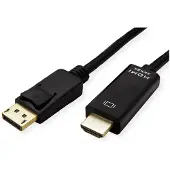 Roline 11.04.5997-10 3 M Displayport Hdmi Noir