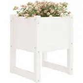 vidaXL Jardinière Blanc 40x40x52,5 cm Bois massif de pin